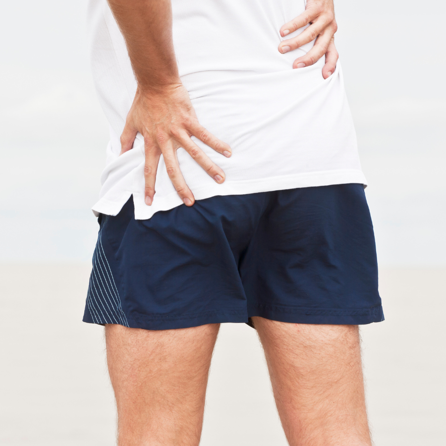 man with sacroiliac joint pain